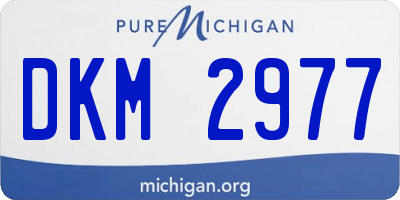 MI license plate DKM2977