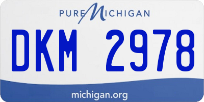 MI license plate DKM2978