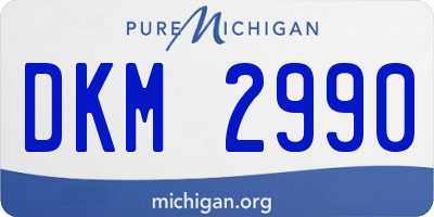 MI license plate DKM2990