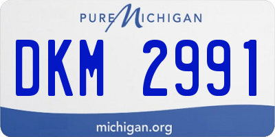 MI license plate DKM2991