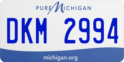 MI license plate DKM2994
