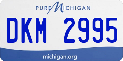MI license plate DKM2995