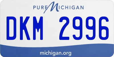 MI license plate DKM2996