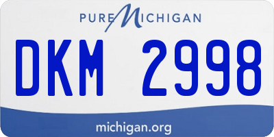 MI license plate DKM2998