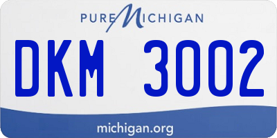 MI license plate DKM3002