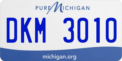 MI license plate DKM3010