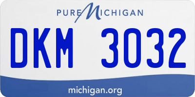 MI license plate DKM3032
