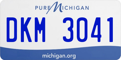 MI license plate DKM3041