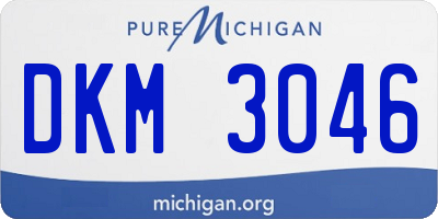 MI license plate DKM3046