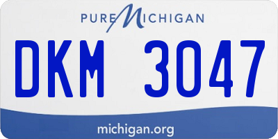 MI license plate DKM3047