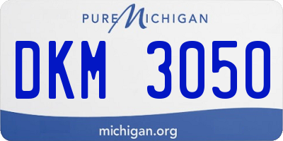 MI license plate DKM3050