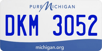 MI license plate DKM3052
