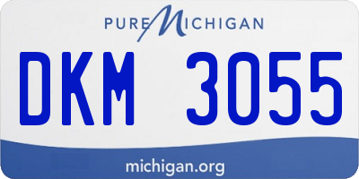 MI license plate DKM3055