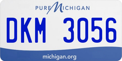 MI license plate DKM3056