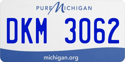 MI license plate DKM3062