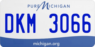 MI license plate DKM3066
