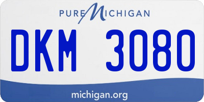 MI license plate DKM3080