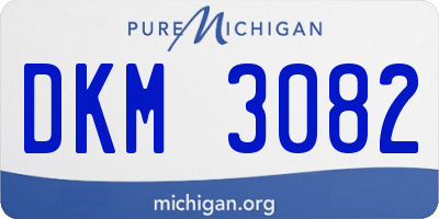 MI license plate DKM3082