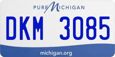 MI license plate DKM3085