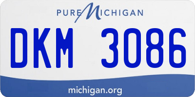 MI license plate DKM3086
