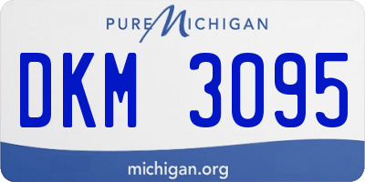 MI license plate DKM3095