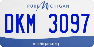 MI license plate DKM3097