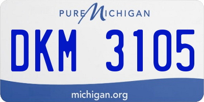 MI license plate DKM3105