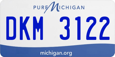 MI license plate DKM3122