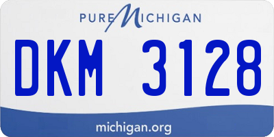 MI license plate DKM3128