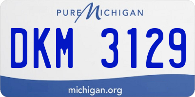 MI license plate DKM3129