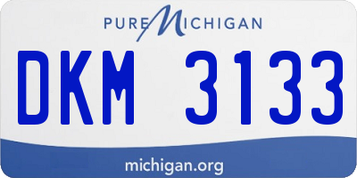 MI license plate DKM3133