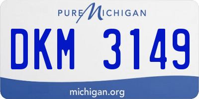 MI license plate DKM3149