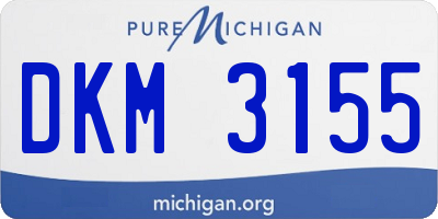 MI license plate DKM3155