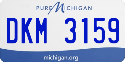 MI license plate DKM3159