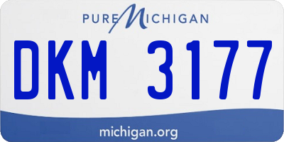 MI license plate DKM3177