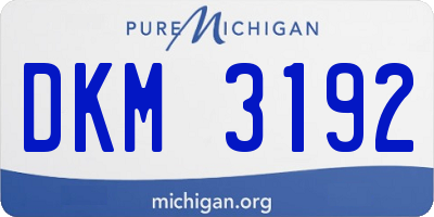 MI license plate DKM3192