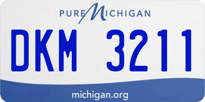 MI license plate DKM3211
