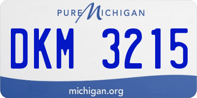 MI license plate DKM3215
