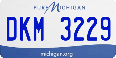 MI license plate DKM3229