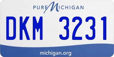 MI license plate DKM3231