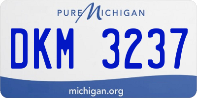 MI license plate DKM3237