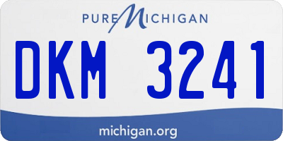 MI license plate DKM3241