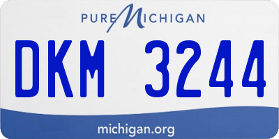MI license plate DKM3244