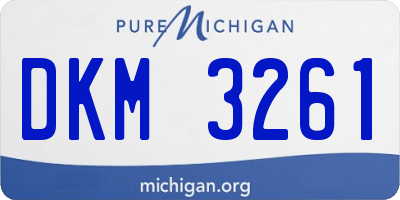 MI license plate DKM3261