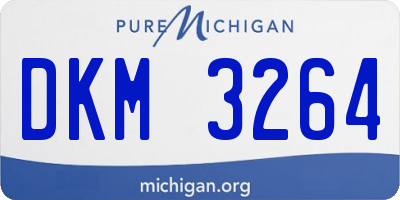 MI license plate DKM3264