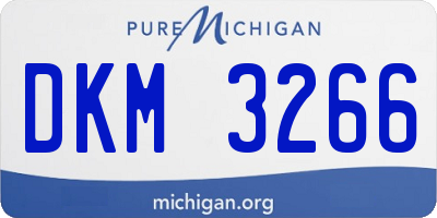MI license plate DKM3266