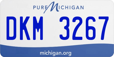 MI license plate DKM3267