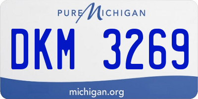 MI license plate DKM3269