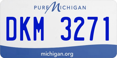 MI license plate DKM3271
