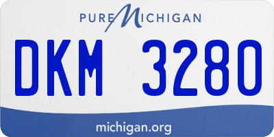 MI license plate DKM3280